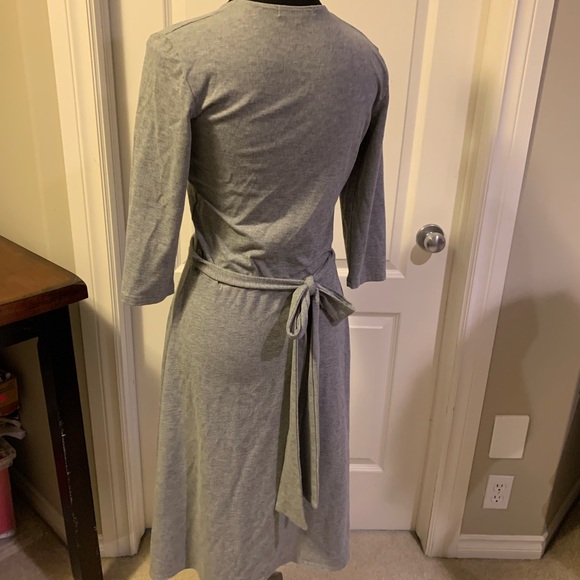 Rebecca Ruby Gray Wrap Dress - Picture 2 of 3